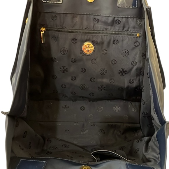 Tory Burch Ella Tote Navy Blue - Picture 6 of 10